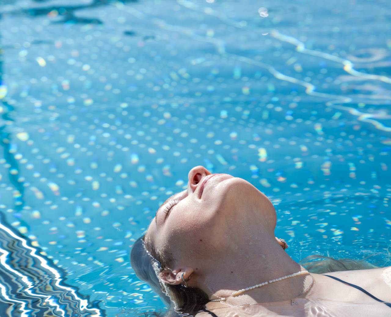 At the pool