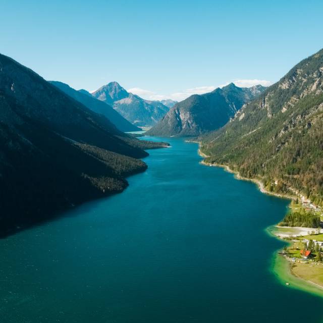 Lake Plansee the second largest lake in tyrol