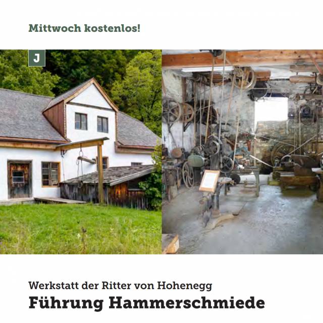 FĂŒhrung Hammerschmiede. Werkstatt der Ritter von Hohenegg