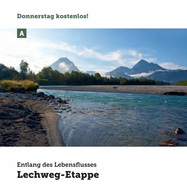 Lechweg-Etappe entlang des Lechflusses