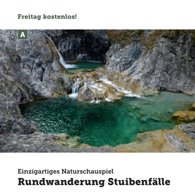 Wanderung in den StuibenfÀllen - ein einzigartiges Naturschauspiel